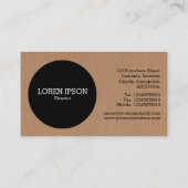 Zwarte Cirkel v2 - Kartonnen doos Visitekaartje (Achterkant)