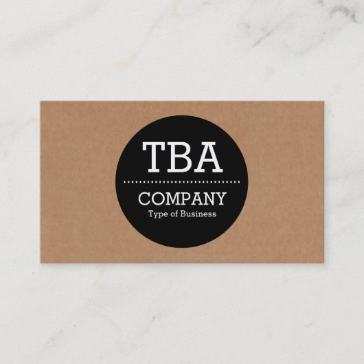 Zwarte Cirkel v2 - Kartonnen doos Visitekaartje (Voorkant)