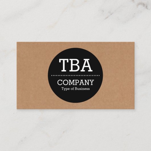 Zwarte Cirkel v2 - Kartonnen doos Visitekaartje (Voorkant)