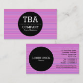 Zwarte Cirkel v2 - Paars geborsteld Visitekaartje (Voorkant / Achterkant)
