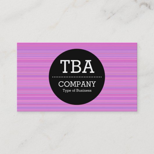Zwarte Cirkel v2 - Paars geborsteld Visitekaartje (Voorkant)
