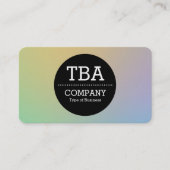 Zwarte Cirkel v2 - Zachte gradiënt Visitekaartje (Voorkant)