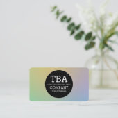 Zwarte Cirkel v2 - Zachte gradiënt Visitekaartje (Staand voorkant)