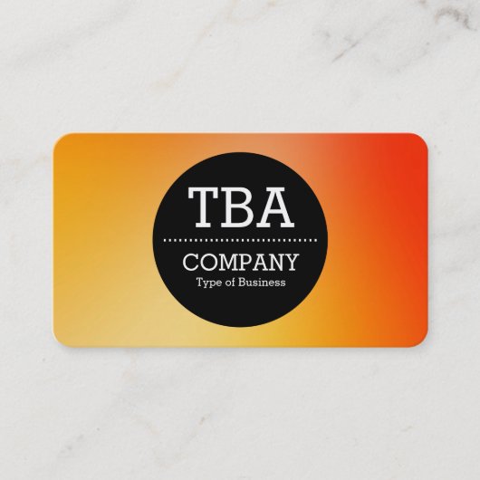 Zwarte Cirkel v2 - Zachte gradiënt Visitekaartje (Voorkant)