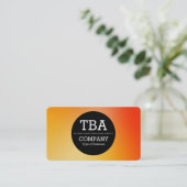 Zwarte Cirkel v2 - Zachte gradiënt Visitekaartje (Staand voorkant)