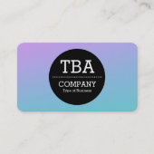 Zwarte Cirkel v2 - Zachte gradiënt Visitekaartje (Voorkant)