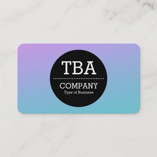 Zwarte Cirkel v2 - Zachte gradiënt Visitekaartje (Voorkant)