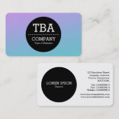 Zwarte Cirkel v2 - Zachte gradiënt Visitekaartje (Voorkant / Achterkant)