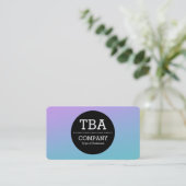 Zwarte Cirkel v2 - Zachte gradiënt Visitekaartje (Staand voorkant)