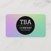 Zwarte Cirkel v2 - Zachte gradiënt Visitekaartje (Voorkant)