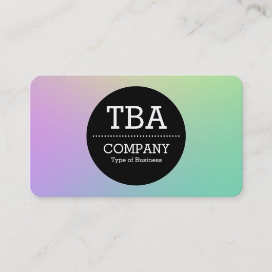 Zwarte Cirkel v2 - Zachte gradiënt Visitekaartje (Voorkant)