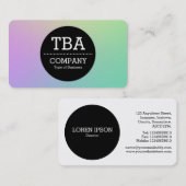 Zwarte Cirkel v2 - Zachte gradiënt Visitekaartje (Voorkant / Achterkant)