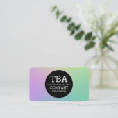 Zwarte Cirkel v2 - Zachte gradiënt Visitekaartje (Staand voorkant)