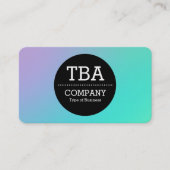 Zwarte Cirkel v2 - Zachte gradiënt Visitekaartje (Voorkant)