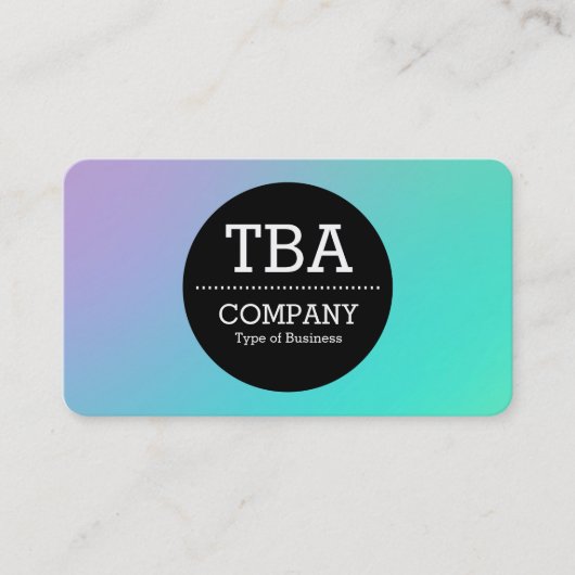Zwarte Cirkel v2 - Zachte gradiënt Visitekaartje (Voorkant)