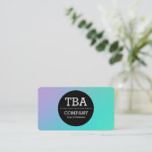 Zwarte Cirkel v2 - Zachte gradiënt Visitekaartje (Staand voorkant)