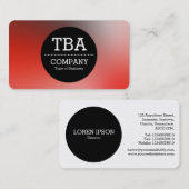 Zwarte Cirkel v2 - Zachte gradiënt Visitekaartje (Voorkant / Achterkant)