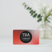 Zwarte Cirkel v2 - Zachte gradiënt Visitekaartje (Staand voorkant)