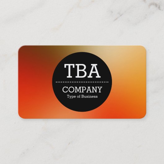 Zwarte Cirkel v2 - Zachte gradiënt Visitekaartje (Voorkant)