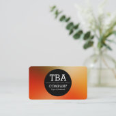 Zwarte Cirkel v2 - Zachte gradiënt Visitekaartje (Staand voorkant)