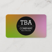 Zwarte Cirkel v2 - Zachte gradiënt Visitekaartje (Voorkant)