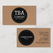 Zwarte Cirkel v3 - Kartonnen doos Visitekaartje (Voorkant / Achterkant)