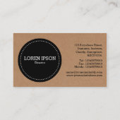 Zwarte Cirkel v3 - Kartonnen doos Visitekaartje (Achterkant)
