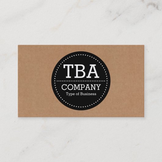 Zwarte Cirkel v3 - Kartonnen doos Visitekaartje (Voorkant)