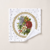 Zwarte Cirkel Victoriaans Bathroom-handdoeksets Bad Handdoek (Wasdoekje)