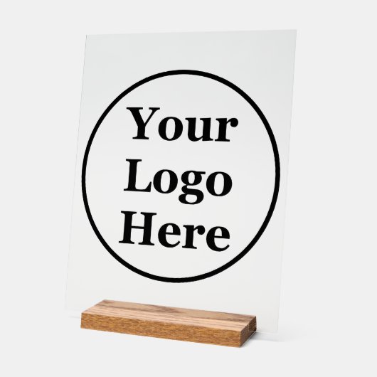 Zwarte Cirkel voor zakelijke Sjabloon Uw Logo hier Acryl Bord (Hoek)