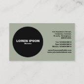 Zwarte cirkel - Warm grijs Visitekaartje (Achterkant)