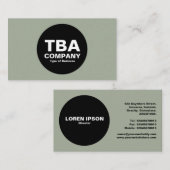Zwarte cirkel - Warm grijs Visitekaartje (Voorkant / Achterkant)
