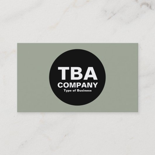 Zwarte cirkel - Warm grijs Visitekaartje (Voorkant)