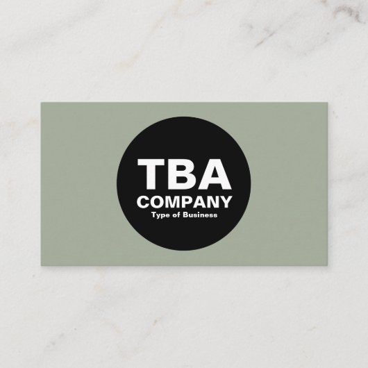 Zwarte cirkel - Warm grijs Visitekaartje (Voorkant)