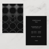 Zwarte cirkels en monogram visitekaartje (Voorkant / Achterkant)