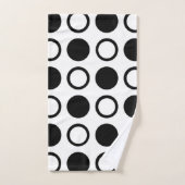 Zwarte cirkels en pooldots bad handdoek (Handdoek)