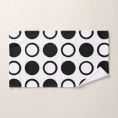 Zwarte cirkels en pooldots bad handdoek (Handdoek)