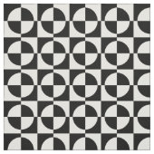 Zwarte cirkels en vierkantjes stof (Swatch)