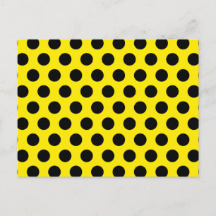 Zwarte Cirkels op Gele Achtergrond Feestdagenkaart