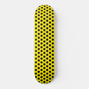 Zwarte cirkels op gele achtergrond persoonlijk skateboard