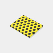 Zwarte Cirkels op Gele Achtergrond Post-it® Notes (Schuin)