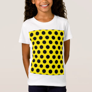 Zwarte Cirkels op Gele Achtergrond T-shirt