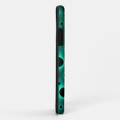 Zwarte Cirkels over Turquoise Ontwerp Case-Mate iPhone Case (Achterkant/rechts)