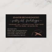 Zwarte cirkelvormers visitekaartje (Achterkant)