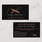 Zwarte cirkelvormers visitekaartje (Voorkant / Achterkant)