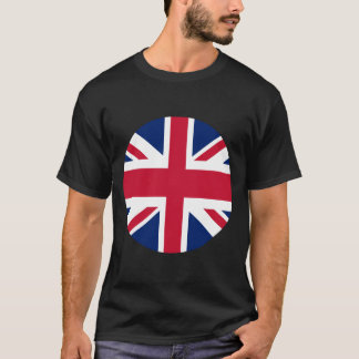 Zwarte Cirkelvormige Union Jack Heren T-shirt