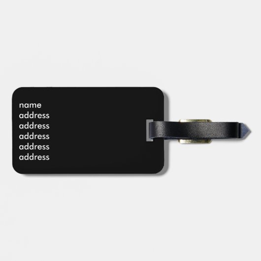 Zwarte Citroen 2CV Bagagelabel (Achterkant horizontaal)