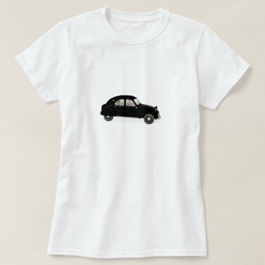 Zwarte Citroen 2CV T-shirt (Design voorkant)