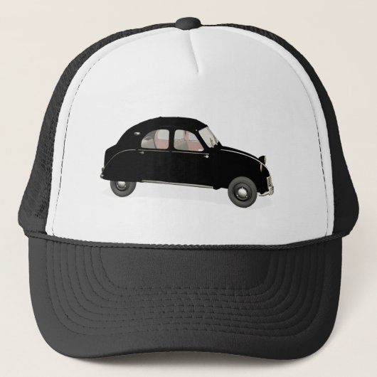 Zwarte Citroen 2CV Trucker Pet (Voorkant)