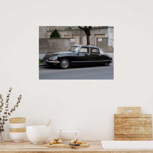 Zwarte Citroën DS Poster (Keuken)